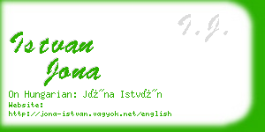 istvan jona business card